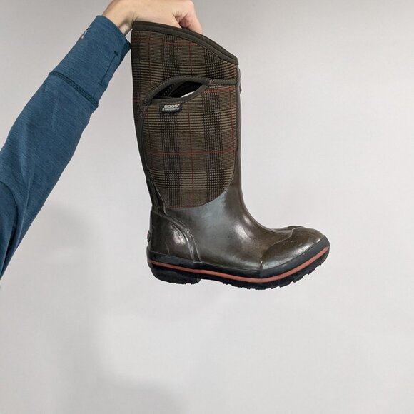 Bogs Prince of Wales Waterproof Winter Boots Brown Size 6 - Picture 2 of 6